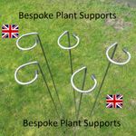Plant supports stakes Metal 5 Pack in 60,80,100,130cm 6mm mild steel Made in UK
