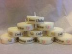  Personalised Tealight Candle Christening/ Baptism/ Communion Favours 10 30 40