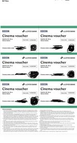Odeon Cinema E-Tickets 4 x Tickets Valid Until 14/09/26
