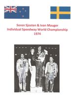 IVAN MAUGER SPEEDWAY WORLD CHAMPION X 6 & SOREN SJOSTEN RARE ORIGINAL AUTOGRAPHS