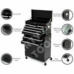 Tool Chest Cabinet Large 8 Drawer Roller Wheels Top Box Tools Holder Chest