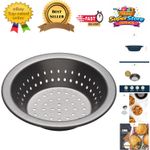 Oven-Safe 10 cm Perforated Pie Dish - Heavy-Duty Carbon Steel Construction