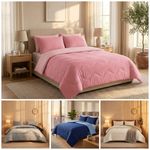 Coverless Duvet 10.5 Tog Reversible Microfibre Soft Quilt Bedding with Pillowcas