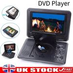 Portable DVD Player CD TV 16:9 LCD Large Swivel Screen AV Rechargeable Remote UK