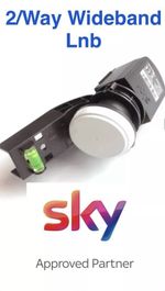 Official Sky Q & 4K Freesat 2/Way Wideband Lnb Sky Q & 4K Freesat Only