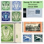 Gdansk Stamps MNH Michel 151-308 Fischer 145-306 ** Mint MNH Selection