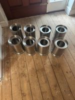 Rowen & Wren Bilton Bathroom Bin Matt Nickel Solid Brass RRP £138