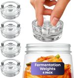 4 Pack Glass Fermentation Weights Wide Mouth Jar Preserver with Easy-Grip Handle