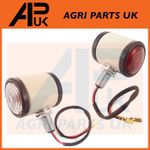 2x White Butler Style Side Light Lamp for Ford 2000 3000 4000 4100 Tractor