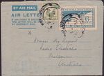 BURMA 1954 Uprated 6a aerogramme used to Australia - ex Rangoon.............5861
