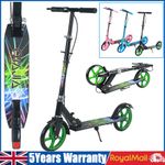 Folding Kick Scooter 2 Big Wheel Teen Adult Ride On WITH HAND Brake Push Scooter