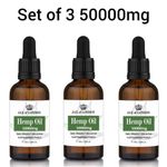 Organic Hemp Seed Oil 50,000mg -Dropper Bottle 50ml - Set of 3