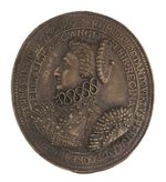 Spanish Armada Elizabeth Danger Averted Medal or medallion in bronze.