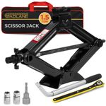 GADLANE Scissor Jack Kit with Socket Drill Adapter Portable Heavy Duty 1.5 Ton