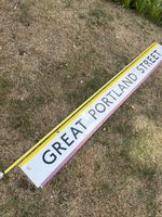 Great Portland Street Enamel Sign London Underground frieze rare 