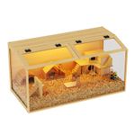 100CM XL Large Wooden Hamster Cage with LED for Guinea Pig Small Animal Habitat
