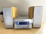 Panasonic SA-PM65MD CD/MiniDisc MD Stereo System RDS Remote Silver/Wood