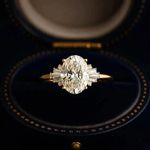 Oval Cut 2.75Ct White Diamond Engagement Ring 14k Yellow Gold Finish in Size J-W