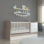 Luxury Baby Convertible Cot Swing Function Basket With Mattress And Movable Grid
