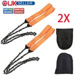 2PCS Survival Chain Saw Chainsaws Emergency Camping Hiking Pocket Outdoor Tool