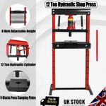 12 Ton Hydraulic Bench Workshop Press Heavy Garage Plates Car Bearing Machine