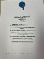 Michael Jackson Neverland Tour Agenda and Pencil