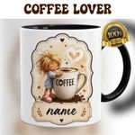 Personalised Coffee Lover Colour Mug Custom Name Christmas Gift Tea Coffee Cup