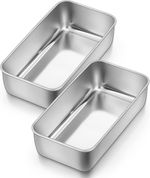 2lb Loaf Tin for Baking Stainless Steel Bread Tins Loaf Pans Set of 2 Loaf Pans