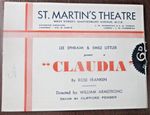 1942 small programme from St Martins Theatre London - Claudia WW11