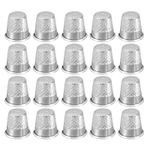 Sewing Thimble, Finger Protector for Hand Sewing, Silver, 50 PCS