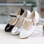 Girls Kid High Heel Party Leather Shoes Children Wedding Bridesmaid Sandals Size
