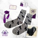 FLAT COATED RETRIEVER SOCKS UNISEX ONE SIZE FIT UK 5 - 11 EU 38 - 46 FUN SOCKS