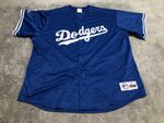 Majestic Dodgers Jersey Men's Size Large Blue Jordan 33 MLB Baseball