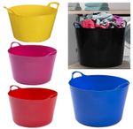 FLEXI TUB WITH HANDLE BUILDER BUCKET TRUG CONSTRUCTION CONTAINER BUCKET 