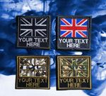 PERSONALISED Union Jack sew on airsoft logo badge embroidered patch