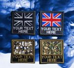 PERSONALISED Union Jack sew on airsoft logo badge embroidered patch