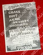 Genuine Original CRASS 1982 GIG POSTER Anarcho Punk Flux of Pink Indians dirt