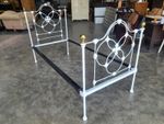 Antique Victorian single cast iron bed bedroom