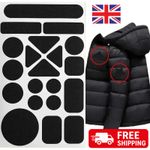 Instant Self-Adhesive Fabric Repair Patch Black Iron-On for Down Jacket Coat