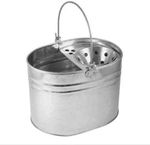 15L Heavy Duty Metal Mop Bucket Galvanized Strong Capacity for Cleaning