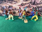 Vintage Timpo Swoppet Indian Figures - Wild West Job Lot (7 Figures) -Made in GB