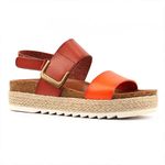 Lunar Deanna II Womens Sandals Orange Touch Fasten Strap Comfort Cushioned