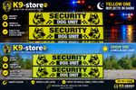 Security Dog k9 Reflective Magnetic Signs 2x Rectangle for car & van