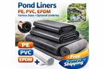 Pond Liner PVC, PE, EPDM Garden Fish, many Sizes Available optional underlay