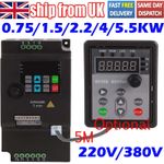 220V 380V 1.5KW 2.2KW 4KW 5.5KW Variable Frequency Drive Inverter Converter VFD