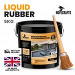 Liquid Rubber Roof Coating Kit with Brush 5KG – Waterproof Sealant 