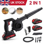 Cordless Leaf Blower 2-in-1 Leaf Blower & Vacuum with 2 Battery & Corner Cleaner
