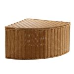 Corner Storage Box with Lid Wicker-Look Woven Corner Basket with Lid Sturdy