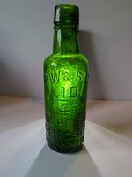 Antique Green Glass Bottle – R.Whire & Son / Riley’s Screw Stopper