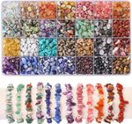 1400pcs Gemstone Chip Beads, 28 Colors 5-8mm Crystal Beads for Jewellery Making